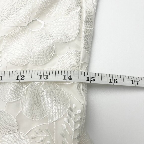 NWT Sage & Paige Mini Dress Womens XL White Lace Clarissa Puff Sleeves Babydoll - Picture 11 of 16